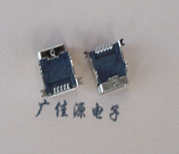 武汉 MINI USB 5PF 90°SMT前插后贴电源接口