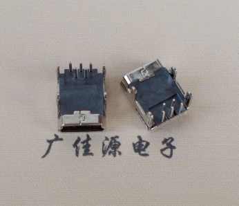 武汉Mini usb 5p接口,迷你B型母座,四脚DIP插板,连接器
