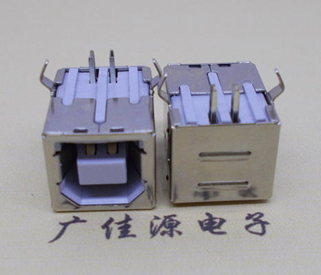 武汉USB BF90度母座 打印机接口 卧式插板DIP白胶