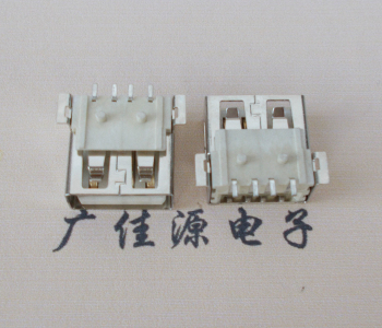武汉USB AF方形脚 贴片母座 1.0/1.2柱子直边接口