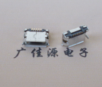 武汉Micro USB卷口 B型(无柱）插板脚间距6.4普通端子