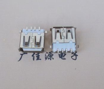 武汉USB母座 AF沉板1.9引脚4P贴片白胶芯卷边