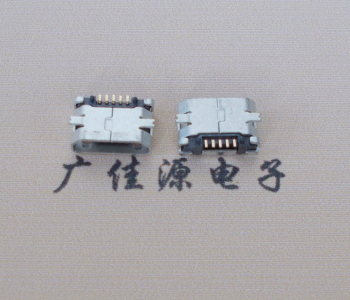 武汉Micro USB平口全贴板 鱼叉脚5.0长带定位柱加焊盘