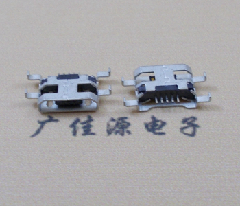 武汉MICRO USB 5PIN接口 沉板1.6MM 四脚插板无导位