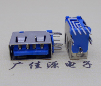武汉USB 测插2.0母座 短体10.0MM 接口 蓝色胶芯