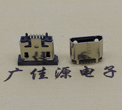 武汉micro usb5p母座立式贴板H=5.1无边有柱