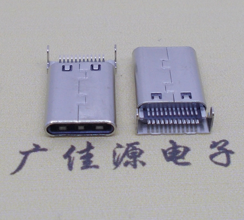 武汉铆合式type-c24p公头两脚插板针脚贴板