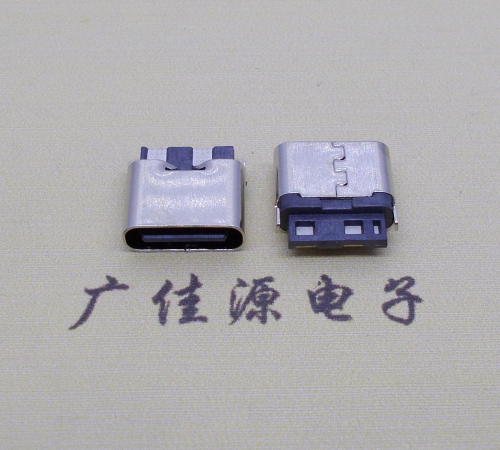 武汉type c2p焊线母座高6.5mm铆合式连接器