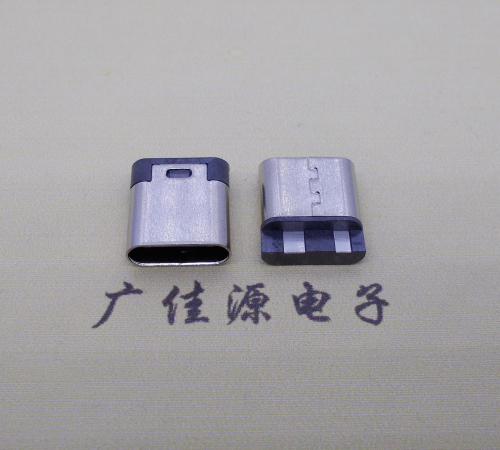 武汉电源椭圆形USB接口.type c2p焊线母座.充电尾部2点焊接详解