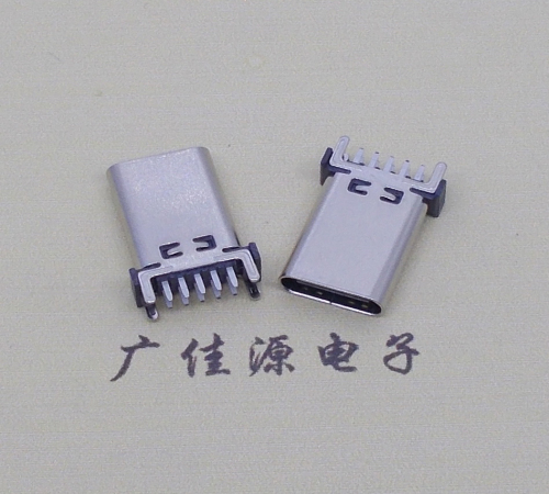 武汉立式type c10p母座端子插板可过大电流充电和数据传输，高度H=13.10、13.70、15.0mm