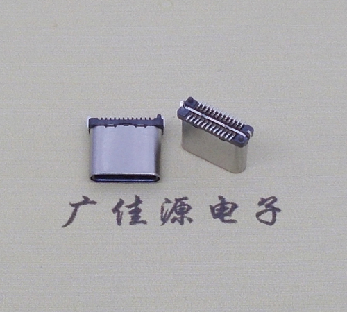 武汉USB TYPE-C接口短体24P公头立式贴板高度H=8.0mm 高速数据传输快充电款