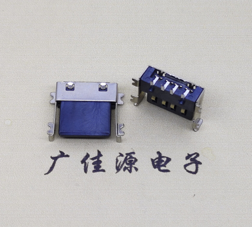 武汉薄胶芯母座 USB2.0卧式贴板A母10.0短体尺寸