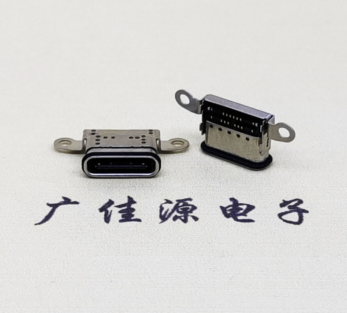 武汉USB 3.1C口.TYPE-C16P防水双排贴插座带螺丝孔
