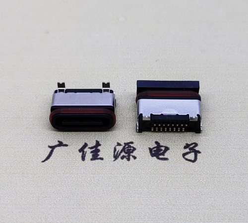 武汉TYPE-C16P立贴防水母座接口.6.5/6.8设计尺寸规范